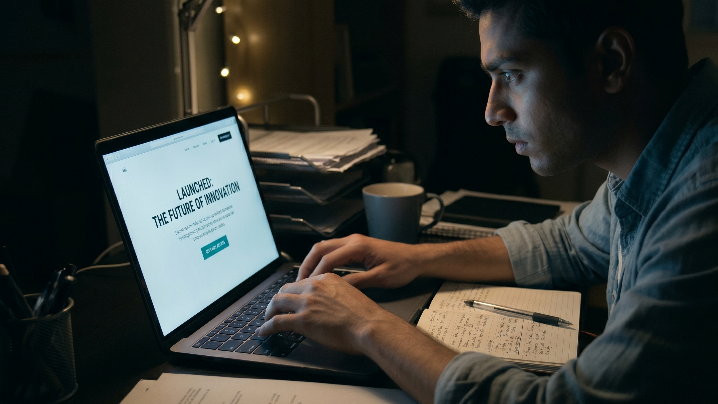 People validating ideas with laptops