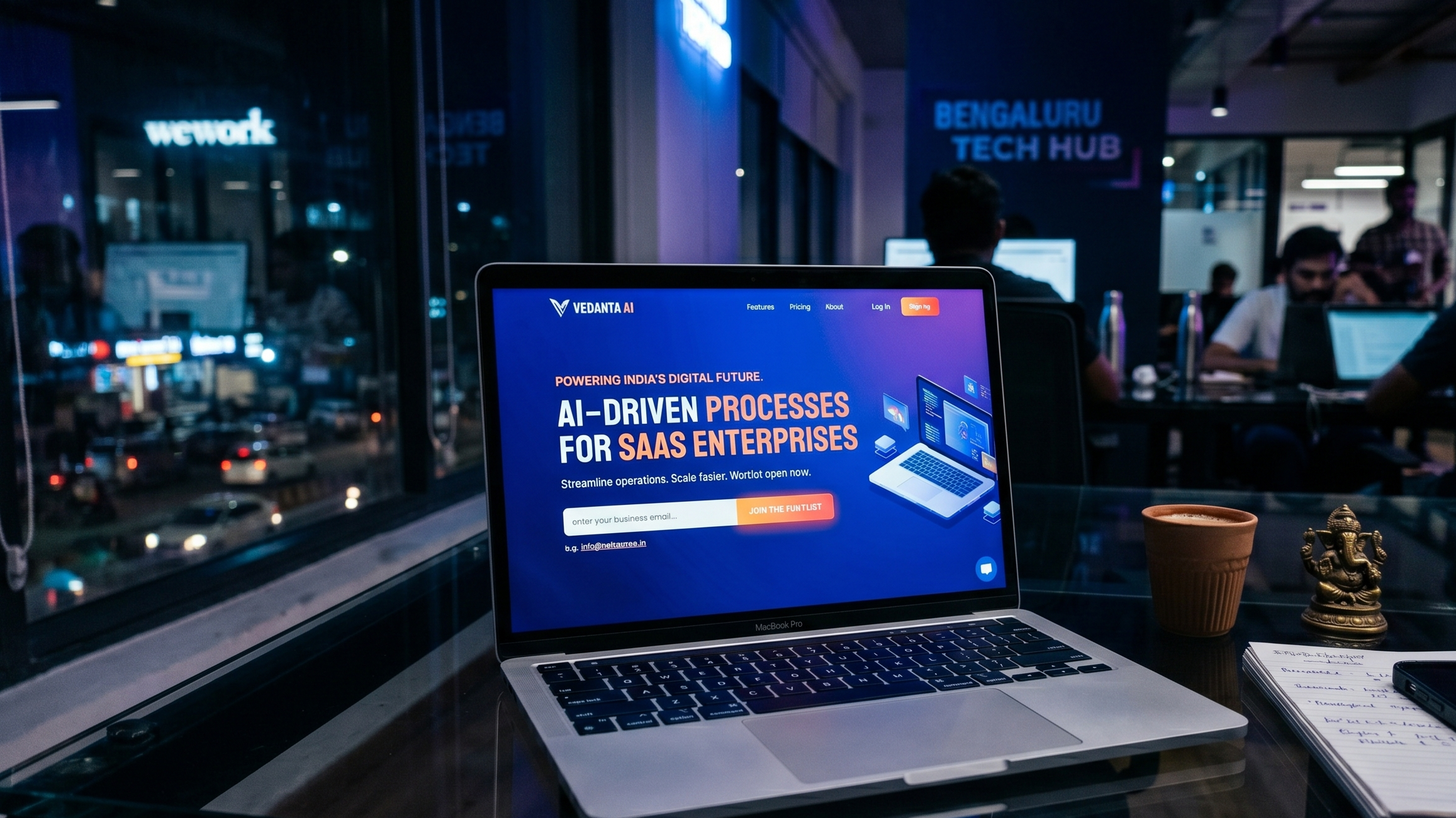Startup landing page